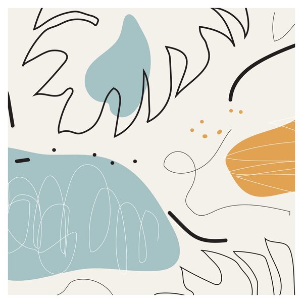Obraz - Ilustrace listu (30x30 cm)