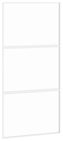 Posuvné dveře bílé 102,5 x 205 cm tvrzené sklo a hliník 155206