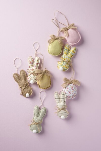 Závěsná velikonoční dekorace Bunnies I