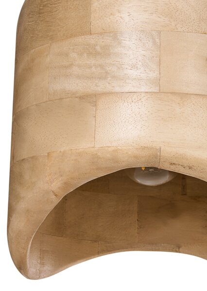 Závěsná lampa PANDU Mangové dřevo Světle hnědá