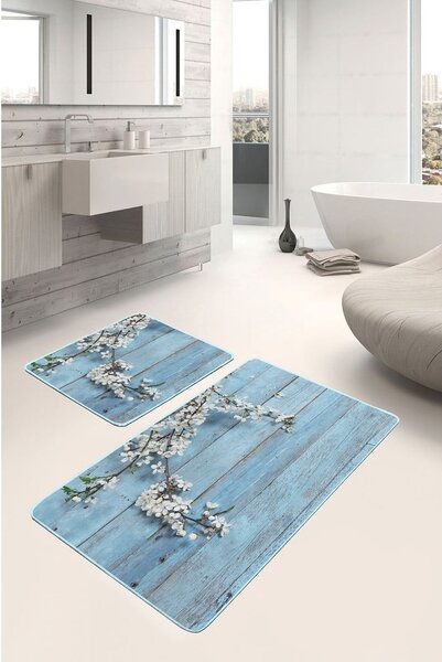 Modré koupelnové předložky v sadě 2 ks 60x100 cm – Mila Home