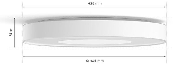 Philips HUE LED White and color Ambiance 41164/31/P9 Infuse L stropní svítidlo 52,5W 3700lm 2200-6500K+RGB 42,5cm bílé stmívatelné BlueTooth