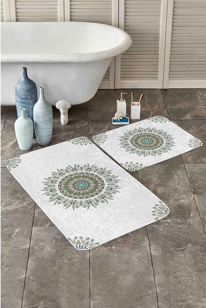 Bílé koupelnové předložky v sadě 2 ks 60x100 cm – Mila Home