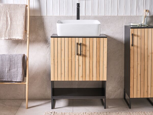 Skříňka pod umyvadlo MISCANTI Bambus 60 cm Světle hnědá