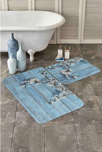 Modré koupelnové předložky v sadě 2 ks 60x100 cm – Mila Home