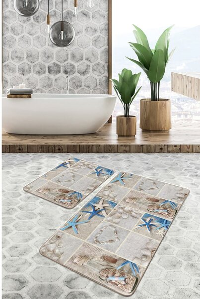 Béžové koupelnové předložky v sadě 2 ks 60x100 cm – Mila Home
