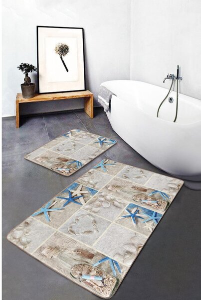 Béžové koupelnové předložky v sadě 2 ks 60x100 cm – Mila Home