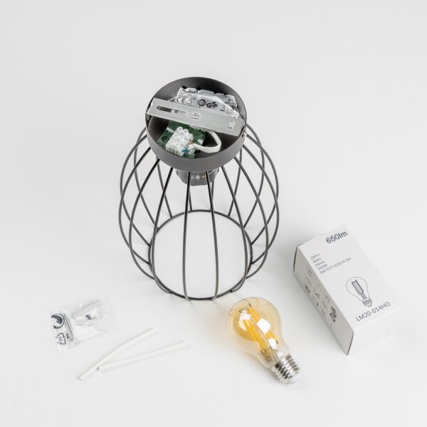 LED Stropní svítidlo 1xE27/6,5W/230V černá