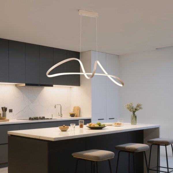 Brilagi-LED Stmívatelný lustr na lanku TWISTER LED/60W/230V 3000-6000K béžová+DO