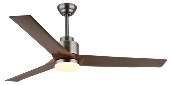 GLOBO 03607 MODESTO stropní ventilátor se světlem D1480mm LED 20W 1800/900lm 2700-6500K imitace dřeva, časovač, dálkový ovladač