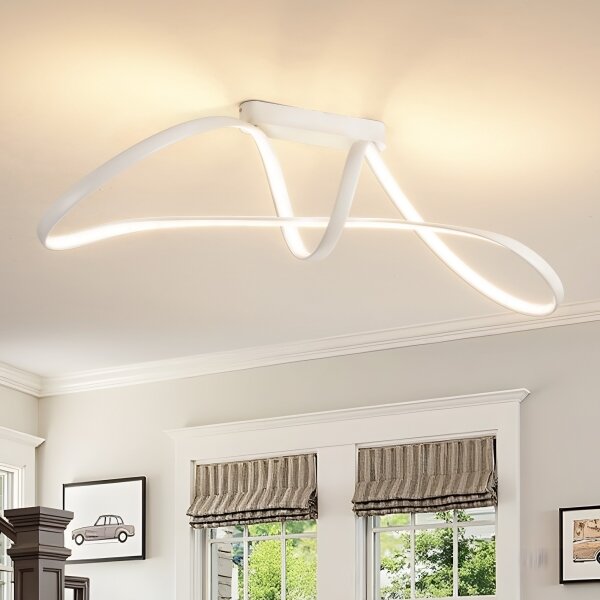 Brilagi-LED Stmívatelný přisazený lustr TWISTER LED/60W/230V 3000-6000K bílá+DO