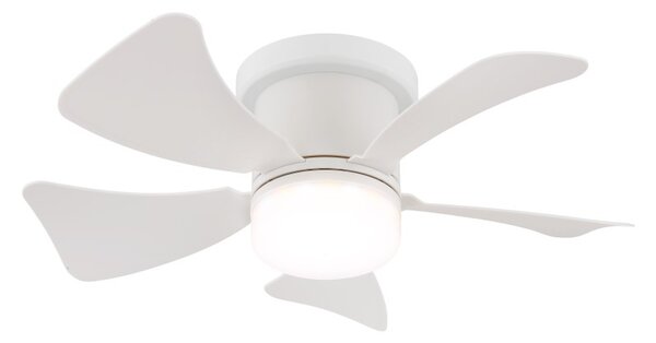 GLOBO 03609W HINES stropní ventilátor se světlem D406mm LED 10W 900/750lm 3000-6500K bílá, časovač, dálkový ovladač