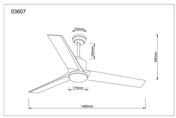 GLOBO 03607 MODESTO stropní ventilátor se světlem D1480mm LED 20W 1800/900lm 2700-6500K imitace dřeva, časovač, dálkový ovladač