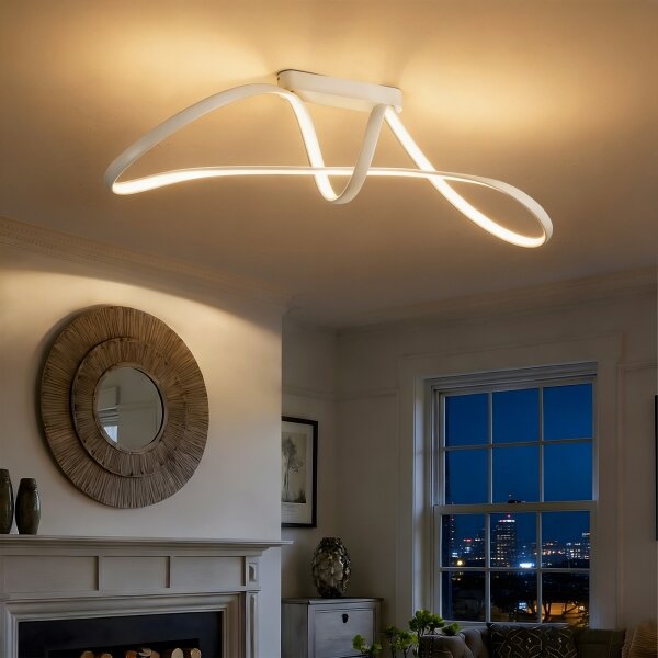 Brilagi-LED Stmívatelný přisazený lustr TWISTER LED/60W/230V 3000-6000K bílá+DO