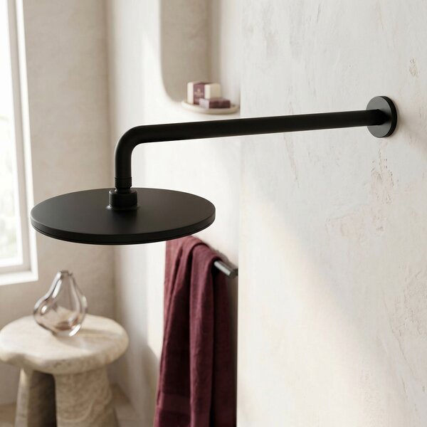 Kulaté sprchové rameno REA JS-9021B 40cm Black
