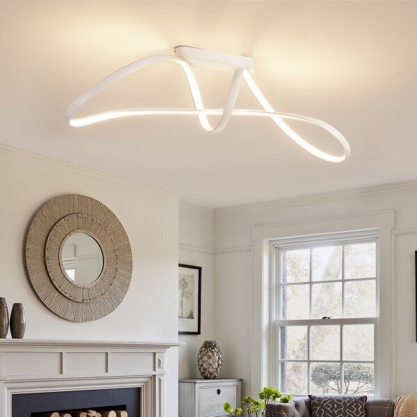 Brilagi-LED Stmívatelný přisazený lustr TWISTER LED/60W/230V 3000-6000K bílá+DO