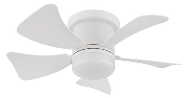 GLOBO 03609W HINES stropní ventilátor se světlem D406mm LED 10W 900/750lm 3000-6500K bílá, časovač, dálkový ovladač