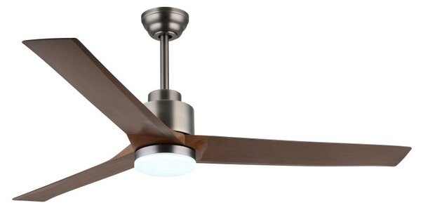 GLOBO 03607 MODESTO stropní ventilátor se světlem D1480mm LED 20W 1800/900lm 2700-6500K imitace dřeva, časovač, dálkový ovladač