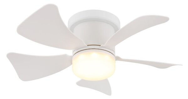 GLOBO 03609W HINES stropní ventilátor se světlem D406mm LED 10W 900/750lm 3000-6500K bílá, časovač, dálkový ovladač