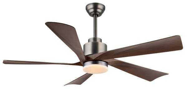GLOBO 03606 MODESTO stropní ventilátor se světlem D1320mm LED 20W 1800/900lm 2700-6500K imitace dřeva, časovač, dálkový ovladač