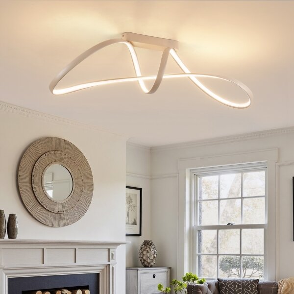 Brilagi-LED Stmívatelný přisazený lustr TWISTER LED/60W/230V 3000-6000K béžov+DO