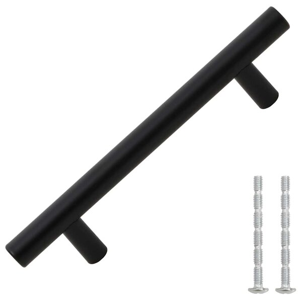 Nábytkové úchytky 10 ks černé rozteč otvorů 96 mm celková délka 150 mm nerezová ocel 155365