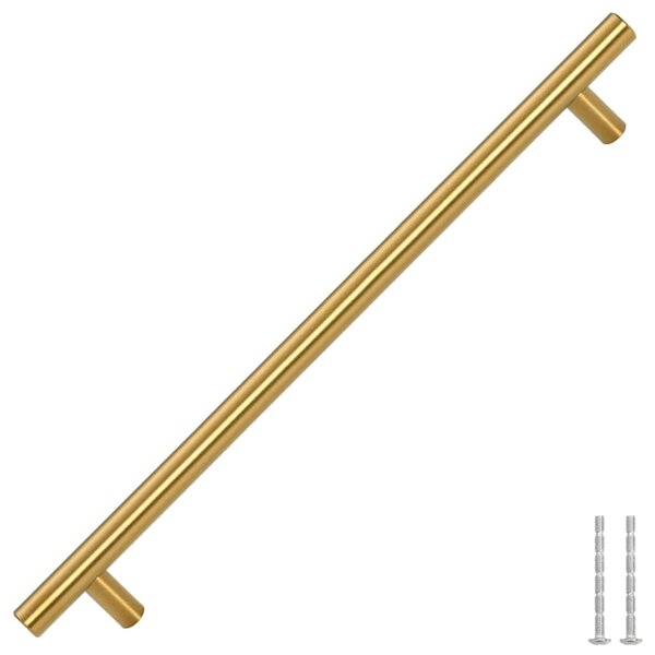 Nábytkové úchytky 10 ks zlaté 224 mm nerezová ocel 155361