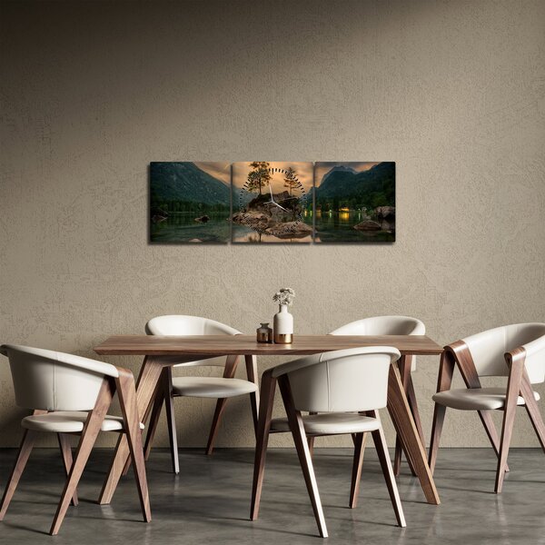 Krásný obraz krajiny (s hodinami) (90x30 cm)