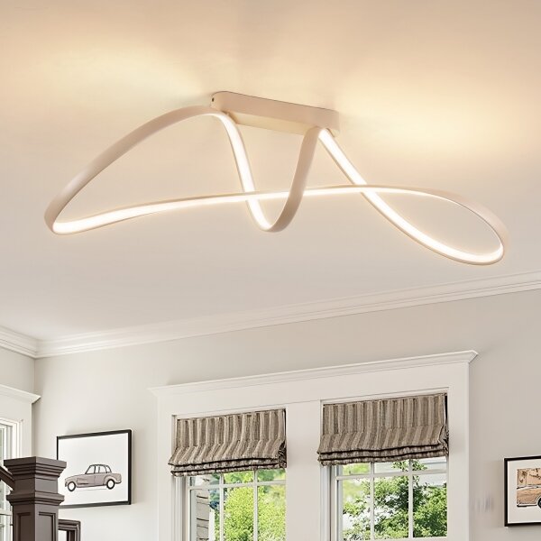 Brilagi-LED Stmívatelný přisazený lustr TWISTER LED/60W/230V 3000-6000K béžov+DO