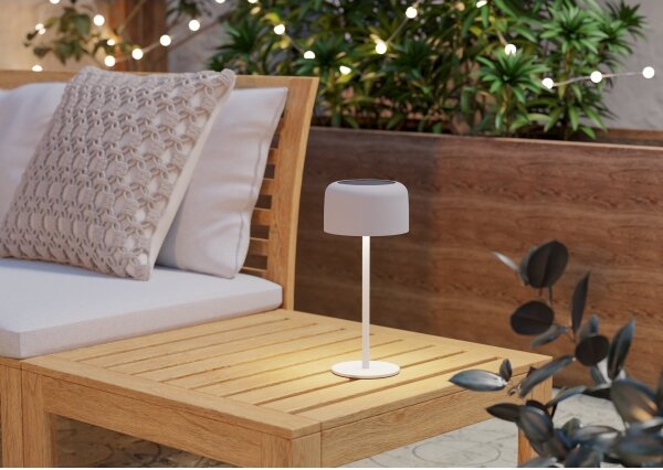 Eglo 901892 - LED Solární stolní lampa ROCCANOVA LED/2,8W/3,7V IP44 bílá
