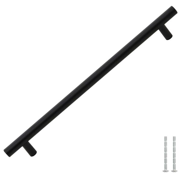 Nábytkové úchytky 5 ks černé 224 mm nerezová ocel 155369