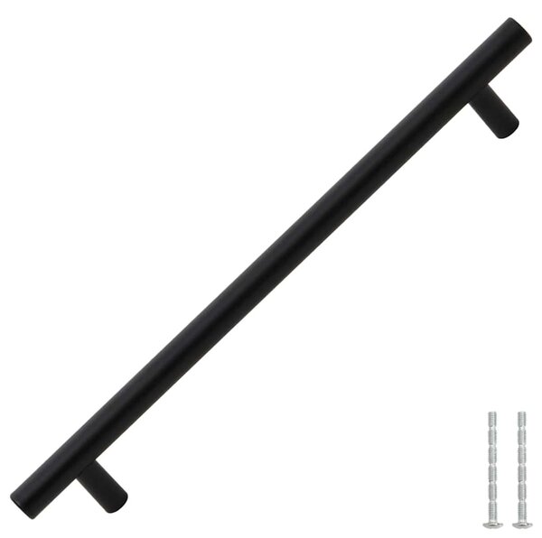 Nábytkové úchytky 5 ks černé 192 mm nerezová ocel 155368