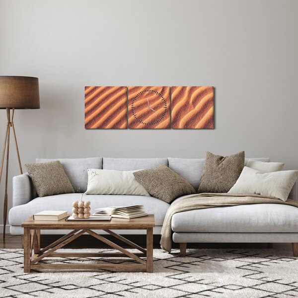 Obraz pouště (s hodinami) (90x30 cm)