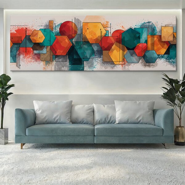 Obraz na plátně - Rozevláté rytmy FeelHappy.cz Velikost obrazu (šířka x výška): 60 x 20 cm