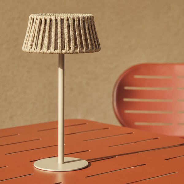 Kave Home Béžová zahradní solární LED lampa Aldet