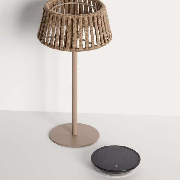Kave Home Béžová zahradní solární LED lampa Aldet