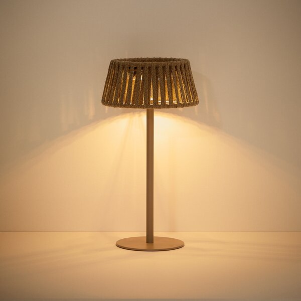 Kave Home Béžová zahradní solární LED lampa Aldet