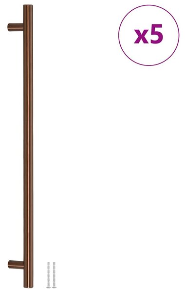 Nábytkové úchytky 5 ks bronzové 480 mm nerezová ocel 155379