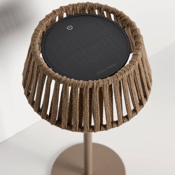 Kave Home Béžová zahradní solární LED lampa Aldet