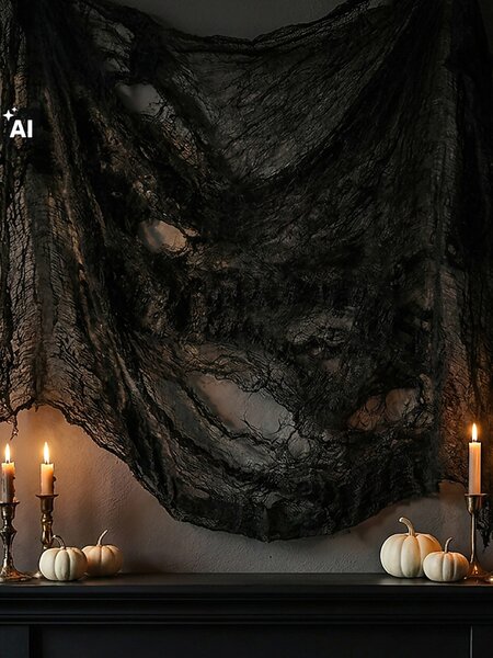 Sinsay - Dekorace na Halloween pavučina - černá