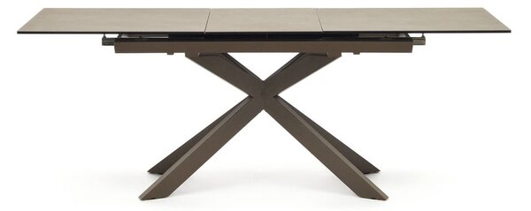 Hnědý rozkládací jídelní stůl s keramickou deskou 90x160 cm Atminda – Kave Home