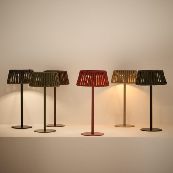 Kave Home Béžová zahradní solární LED lampa Aldet