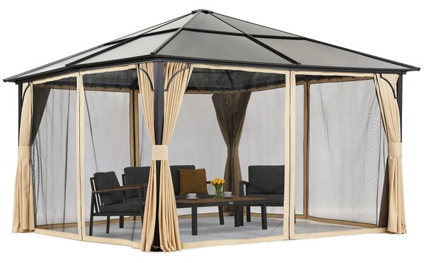 Moderní zahradní altán Santiago Premium 4x4m Garden Point béžový