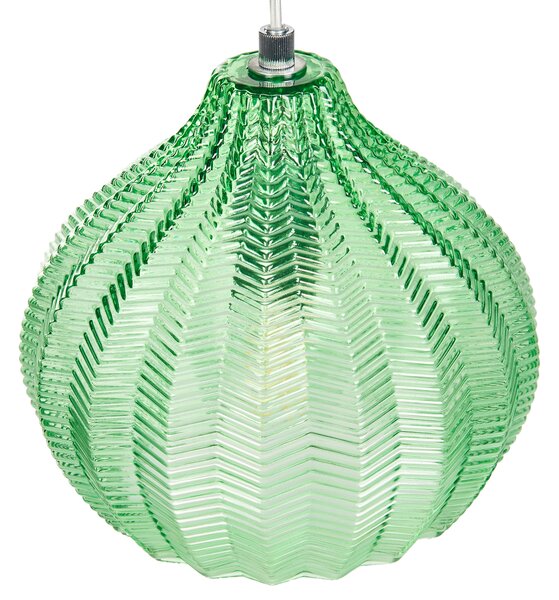 Závěsná lampa KEILA Sklo Zelená