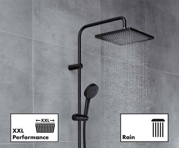 Hansgrohe Vernis Shape Showerpipe 240 1jet s vanovým termostatem, matná černá 26900670