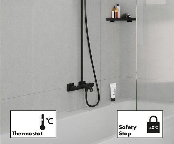 Hansgrohe Vernis Shape Showerpipe 240 1jet s vanovým termostatem, matná černá 26900670