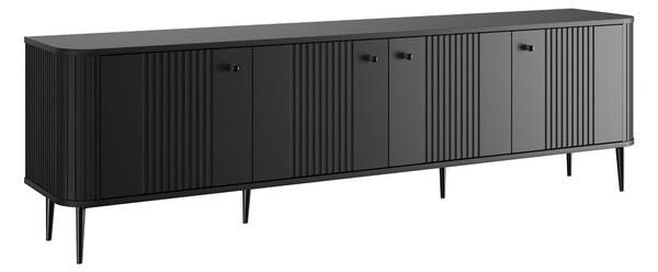 TV stolek Vesper 4D 187 cm - černý / černé nohy