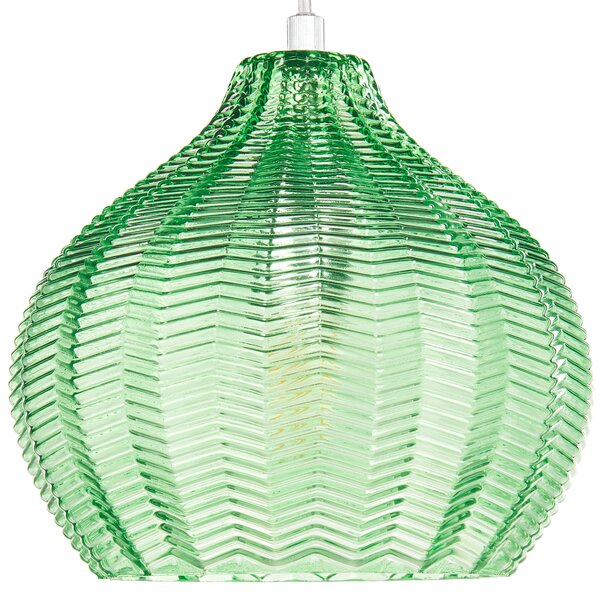 Závěsná lampa KEILA Sklo Zelená