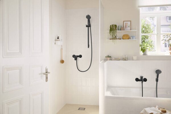 Hansgrohe Rebris S - Páková sprchová baterie na stěnu, matná černá 72640670
