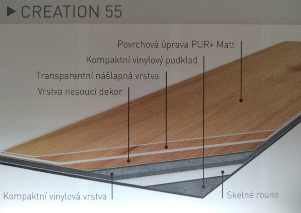 Vinylová podlaha Gerflor Creation 55 - 0436 Riverside - 610x610x2,5mm